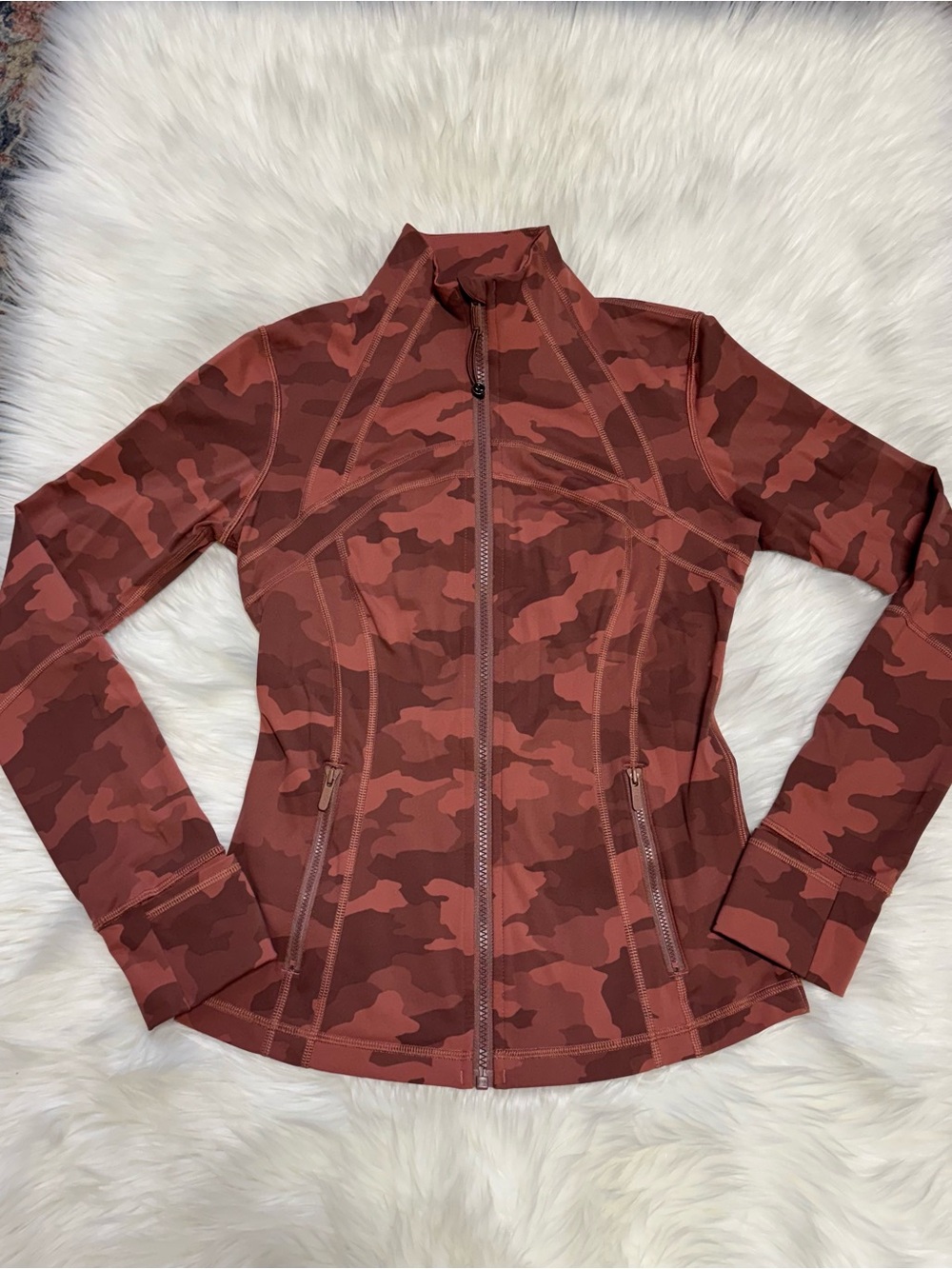 Lululemon Define Jacket Briar Rose Camo Print Zip Up Size 6
